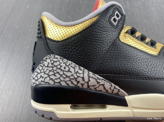 Kick Theory Jordan Air 3 Black Gold CK9246-067 WMNS 0802